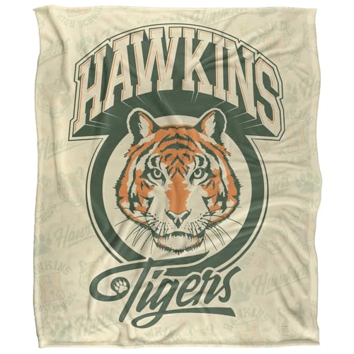 Stranger Things Retro Hawkins High Silky Touch Super Soft Throw Blanket 152 X 127 Cm