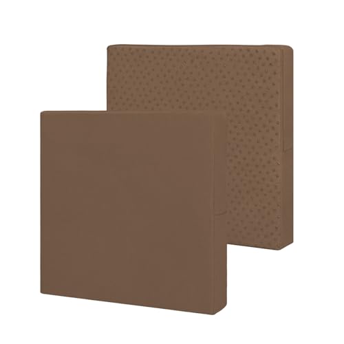 Easy-Going Waterproof Patio Cushion Covers ONLY Cover 22x20x4 inch 2 Pack Replacement Non-Slip Outdoor Seat Cushion Slipcover with Zipper. Brown