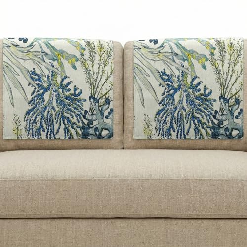 Recliner Chair Headrest Covers Furniture Protectors Chair Cover Sofa Cover Recliner Cover Sofa Slipcover Recliner Slipcovers with Inspirational Seaweed Pattern for Furniture Home Decoration(2 Pieces)
