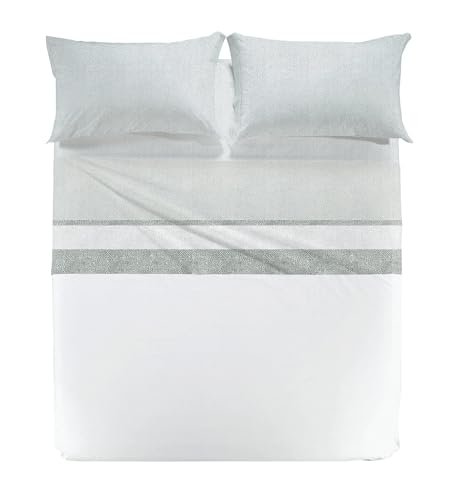 Caleffi 1003624 Cotton Nevada2 Bed Sheet Set, Grey