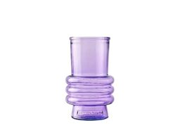 H&H Altea 100% Recycled Glass Vase, Shaped, Purple, 17 cm