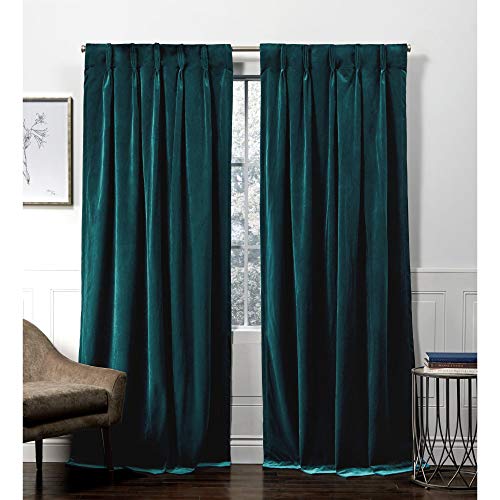 Exclusive Home Curtains Curtain Panel, Polyester, Teal, 52x96