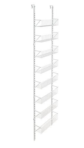 "ClosetMaid 97535 Adjustable Wall & Door 8-Tier Basket Organizer, 18"", White"