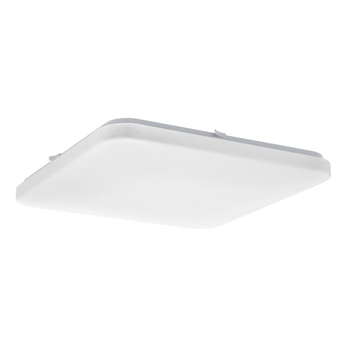 EGLO Frania LED Ceiling Light 1-Bulb Ceiling Light Material: Steel/Plastic/Colour: White Length 43 cm