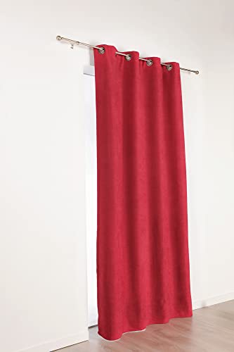 Linder Panel Curtain with Eyelets, Polyester, Red, 140 x 260 cm