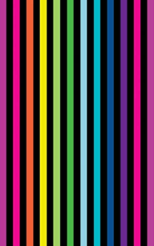 Miracle Home. Rainbow Cotton Towel-Black Horizontal 100% Egyptian Cotton, 90 x 165, Multicoloured, 11711