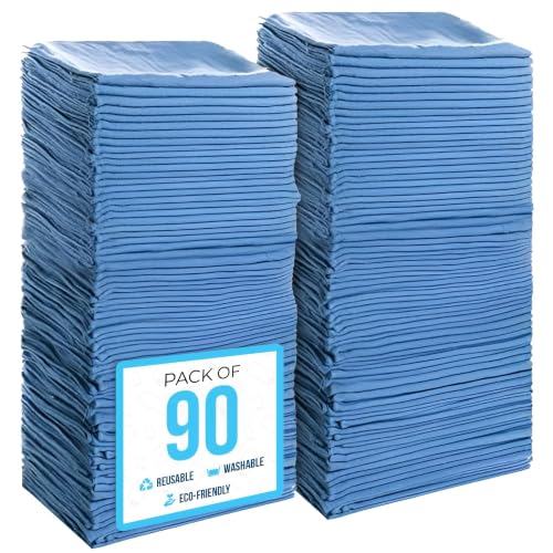 Simpli-Magic Premium Shop Towels 14???x12???, Commercial Grade Blue, 100 Pack