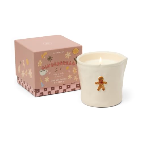 Paddywax Bistro Gingerbread Scented Candle - 226g - Reusable Ceramic Pot
