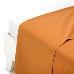 Caleffi Top Sheet, Cotton, Orange, King Single