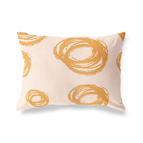 BonaMaison Decorative Cushion Cover, Orange-Off White Throw Pillow Covers, Home Decorative Pillowcases for Livingroom, Sofa, Bedroom, Size: 45X60 Cm - Designed and Manufactured in Turkey
