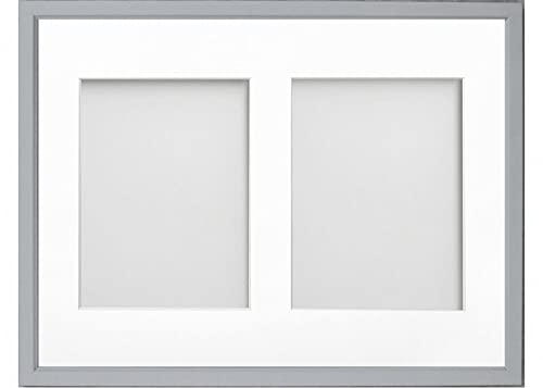 Frame Company Drayton Multi Aperture Photo Frame, Grey, 16x12 for 8x6 inch (x2)