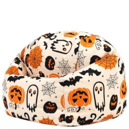 icon Halloween Kids Bean Bag, Kids Bean Bag Chair with Filling Included for Girls and Boys, Childs Chair, Beanbags for Children, Nursery Décor, Playroom Décor, Bedroom Accessories