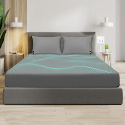 RIQINXIN Grounding Fitted Sheet Twin Grounding Fitted Bed Sheet Sliver Fiber Grounding Bottom Sheet for Adults Elderly 39x80x10in Grey