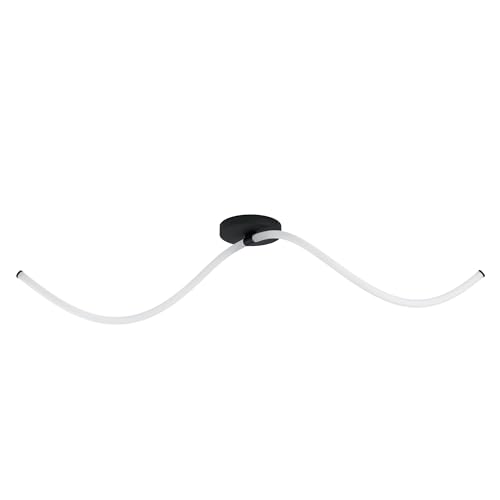 "Eglo LED Ceiling Light Fitting Banderillas, Minimalistic Lighting, Living Room, Kitchen and Hallway lamp Made of Steel and White Plastic, Warm White, 46"""