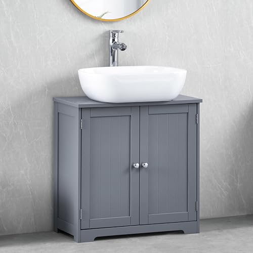 Bath Vida Priano Freestanding 2 Door Under Sink Cabinet, Grey