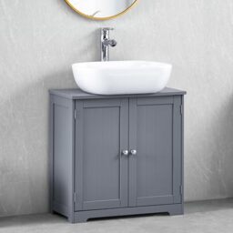 Bath Vida Priano Freestanding 2 Door Under Sink Cabinet, Grey