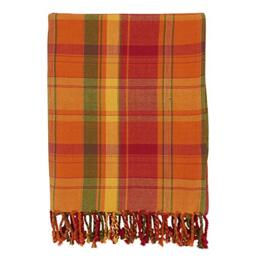 SARO LIFESTYLE Harvest Plaid Throw Blanket