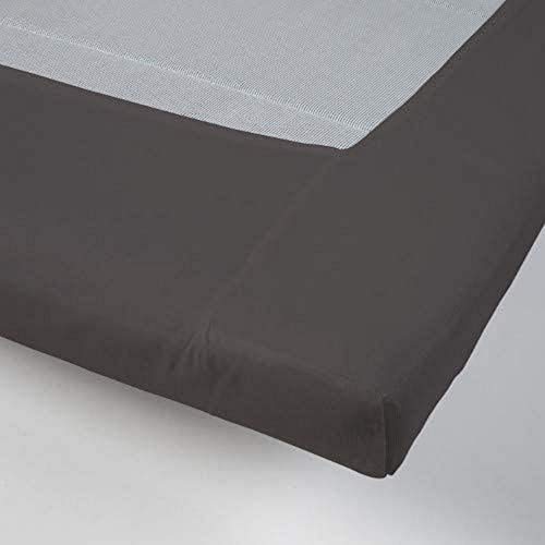 DayDream bedwear Fitted Sheets Non Iron Grey, Cotton, Gray, 160 x 200 cm