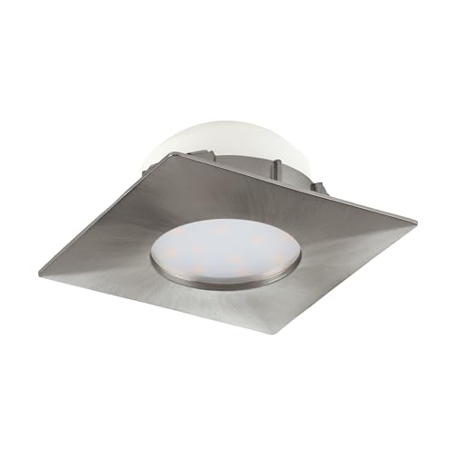 EGLO recessed spotlight Pineda, Ceiling Spot, Plastic in Matte Nickel