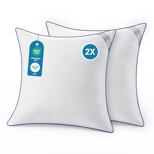 BedStory Set of 2 Classic Hypoallergenic Pillows, Soft and Breathable, Balanced Support, Washable Hotel Quality, Ideal for Side, Back and Stomach