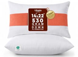 Utopia Bedding Throw Pillows Insert (Pack of 2, White) - 14 x 22 Inches Bed and Couch Pillows - Indoor Decorative Pillows