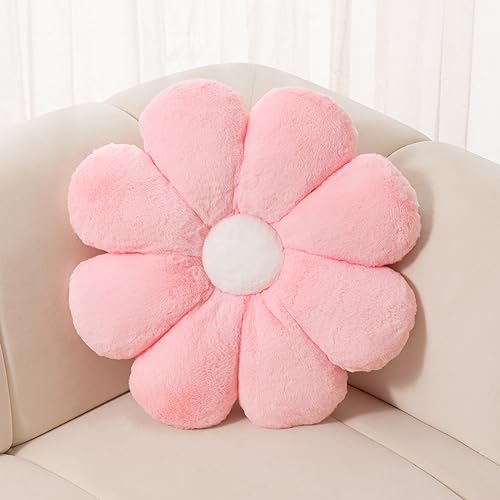 AONELAS FIONOUT Pink Throw Pillows,Flower Pillow,Pink Decorative Throw Pillows,Light Pink Throw Pillows,Floor Pillows Floor Cushions for Reading and Room Dector(45CM/17.7inch Pink)