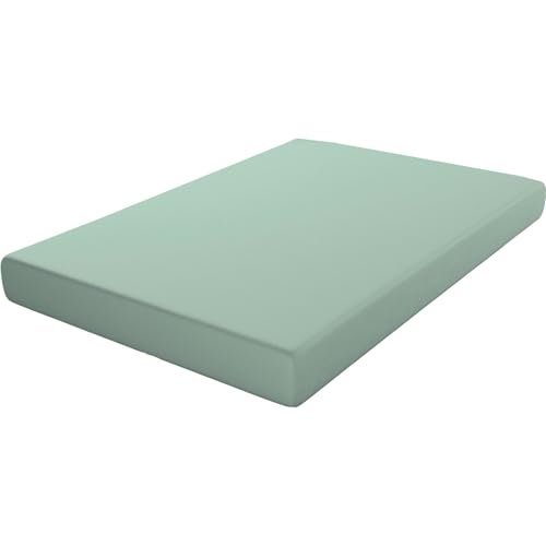 ECOMMERC3 - Extra Soft and Comfortable Fitted Sheet for 90cm Bed - Fitted Sheet Green Made in Spain, Adjustable, Easy to Wash and Resistant