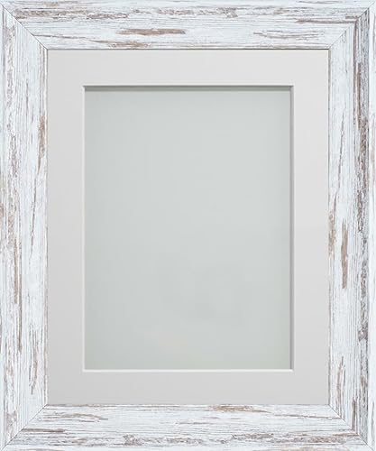 Frame Company Lynton Driftwood Photo Frame with Off-White Mount, 10x8 for 6x4 inch, fitted with perspex