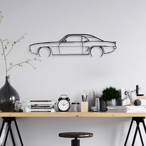 Hanah Home Stylish Black Decorative Metal Wall Accessory, 70 x 18 cm, 100% Metal, 1.5 mm Thickness, Easy Wall Mounting, Perfect for Modern Decor