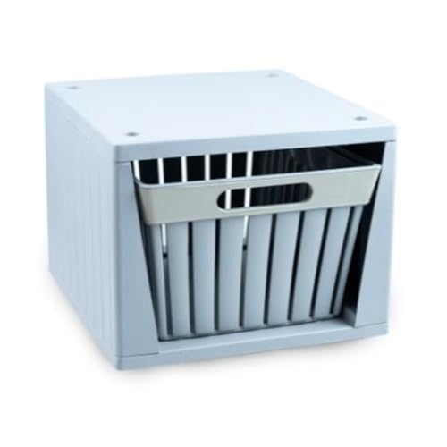 Ecoplast Cubo Modular Doga, Recycled Plastic Storage Basket, Yellow, 35 Litres