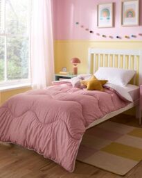 Night Lark Children's Coverless Duvet 10.5 Tog - Pink Starry Nights, Double - Advanced Smartfil® Fibre, Machine Washable, Hypoallergenic, Coverless Duvet Double Bed Size & Pillowcase Set