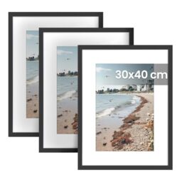 SONGMICS 42 x 32 cm Picture Frames, Wall Hanging, Steel, Set of 3