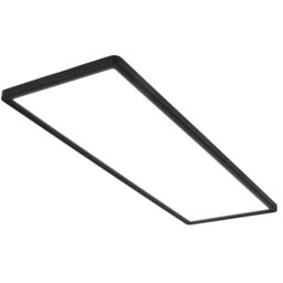 BRILONER - LED Panel, Ultra Slim Ceiling Light with Backlight Effect, 58x20x3 cm, 22W, 30000 lum, 4000K, LED Flush mount, Living Room, Office, Kitchen Ceiling Lights, Black