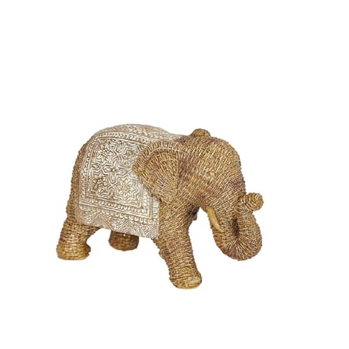 Romimex Beige Natural Polyresin Elephant Ornament