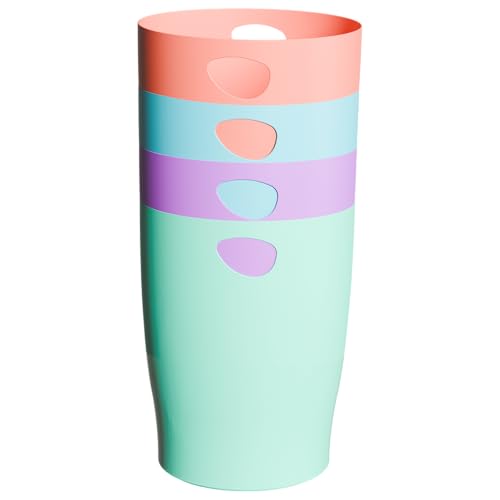 Exacompta - Ref 453707D Paper Baskets with Handles ECOBIN Candy Tidy, Large Capacity 15 Litres, Size 26.5 x 26.5 x 33.5 cm for Office or Home - Assorted Colours
