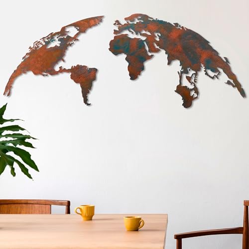 Hand-painted decorative metal wall accessory, 150 cm x 59 cm, 100% metal (1.5 mm), unique art piece for home decor, stylish and durable design