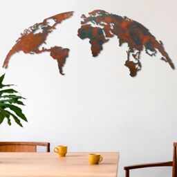 Hand-painted decorative metal wall accessory, 150 cm x 59 cm, 100% metal (1.5 mm), unique art piece for home decor, stylish and durable design