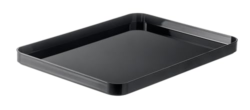 SmartStore Compact Storage Box L Lid Grey Durable Versatile - Perfect for Home Office Kitchen Organisation