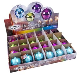 Christmas Gift 49192 1 B/O LED Christmas Light Ball 2xl754