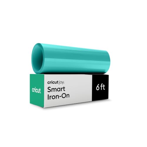 Cricut Joy Smart HTV Heat Transfer Vinyl - Light Turquoise - 1.8 m - HTV Heat Transfer Roll - Iron-On Vinyl for Fabric & T-Shirts - Compatible with All Cutting Machines