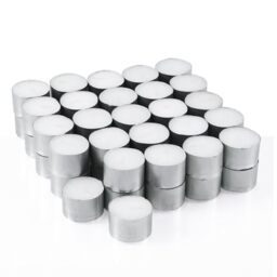 8 Hour Tea Light,UNSCENTED Long Burning Tea Lights Candles White,Long Lasting Cotton Wicks Wax Tealight Candles,Tealight Candles for Weddings, Parties, Restaurants, Massage (Pack of 50)