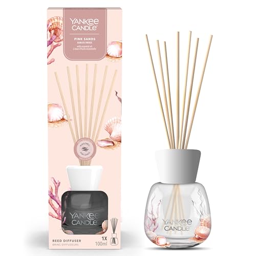 Yankee Candle Signature Scented Reed Diffuser Pink Sands Aroma Diffuser up to 10 Weeks of Fragrance 100 ml for Women