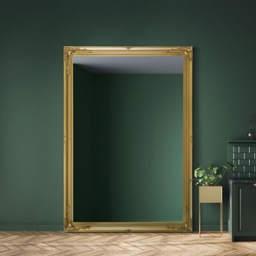 Extra Large Classic Ornate Styled Gold Mirror 6ft7 x 4ft7 (201cm x 140cm)