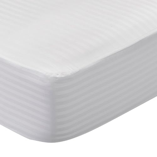 Pikolin Home FC27 – Media Mattress Cover, Ticking, for Bed, 100% Cotton, White Bed 120 white