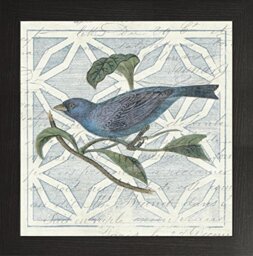 Frame Company Watson Range Monument Etching Tile Ii Blue Bird by Wild Apple Portfolio, Frame - 8 x 8 Inches, Black