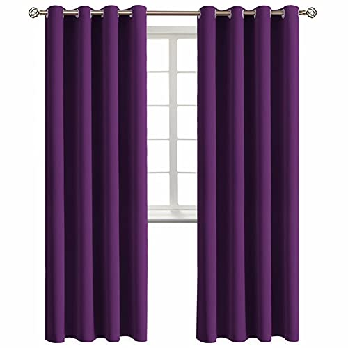 BGment Blackout Curtains - Thermal Insulated Room Darkening Bedroom and Living Room Curtain, Set of 2 Panels (52 x 84 Inch, Royal Purple)