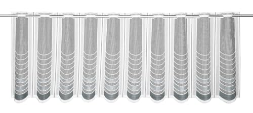 Gardinia Bistro Curtain Jacquard Arc Design White 145 x 45 cm