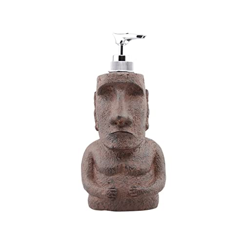 Rotary Hero Moai Soap Dispenser, Polyester, Brown