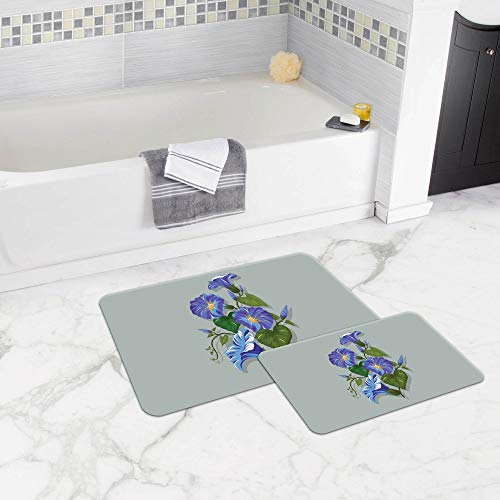 Bonamaison Bathmat-Doormat Set, Multicolor, 50 x 80cm + 50 x 45cm