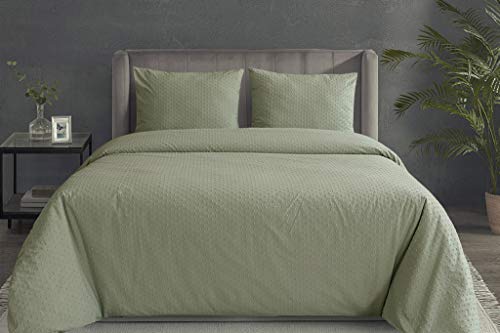 Yellow Eloise 260 Duvet Cover, Frosty Green